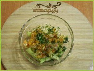 Салат из цветной капусты с зеленой фасолью - фото шаг 6