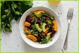 Салат из свеклы, тыквы и авокадо - фото шаг 6