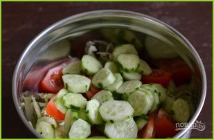 Салат с овощами - фото шаг 3