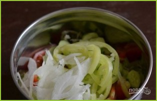 Салат с овощами - фото шаг 4