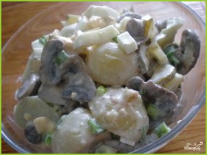 Салат картофельный с грибами - фото шаг 5