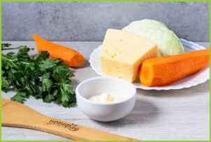 Салат из капусты с сыром и морковью - фото шаг 1