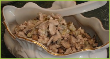 Салат куриный с грибами - фото шаг 4