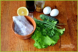 Зеленый салат с кальмаром - фото шаг 1