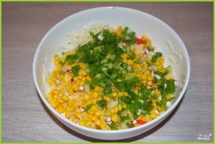Салат из крабовых палочек без риса - фото шаг 5
