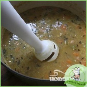 Суп-пюре с фасолью и ветчиной - фото шаг 6