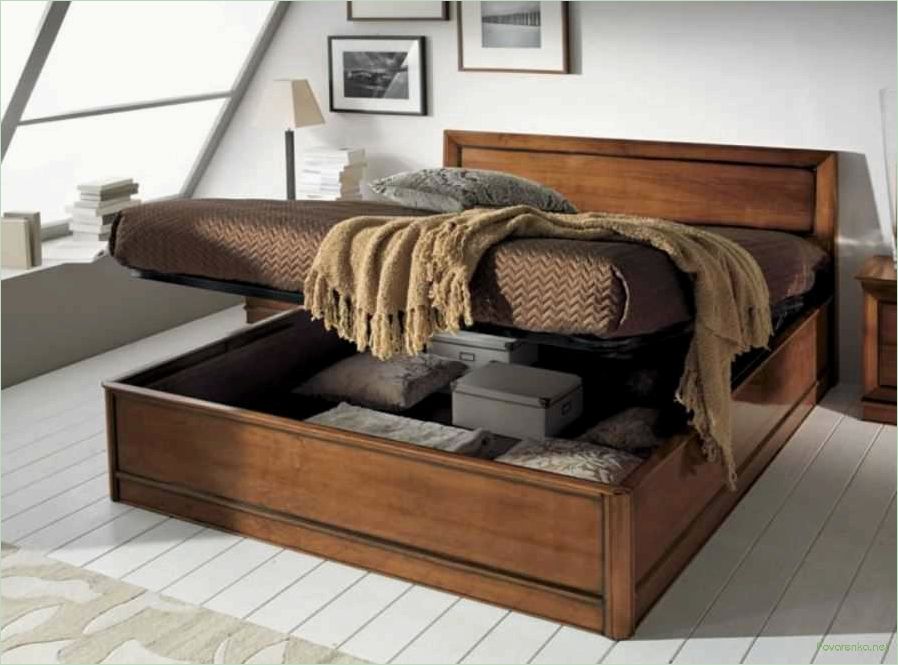 Деревянная кровать с подъемным механизмом: идеальное решение для экономии пространства