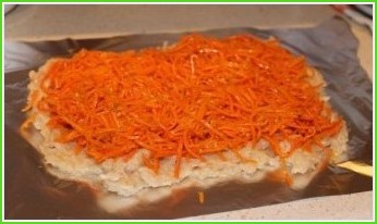 Рулет куриный с морковью и сыром - фото шаг 5