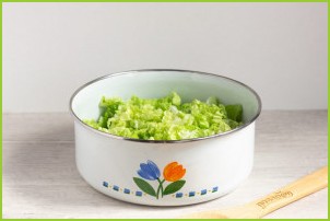 Зеленый салат с пекинской капустой - фото шаг 3