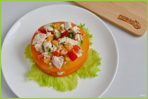 Слоеный салат из хурмы - фото шаг 10