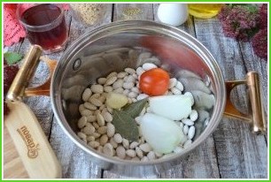Перловая каша с фасолью, тыквой и беконом - фото шаг 2