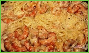 Спагетти с креветками - фото шаг 7