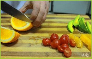 Салат с авокадо и апельсинами - фото шаг 6