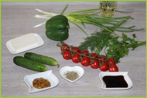 Салат с зелёным болгарским перцем - фото шаг 1