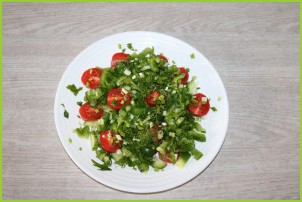 Салат с зелёным болгарским перцем - фото шаг 6