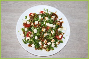 Салат с зелёным болгарским перцем - фото шаг 8