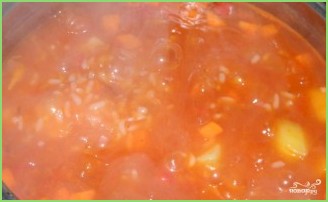 Томатный суп пюре с рисом - фото шаг 5