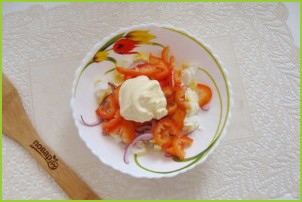 Салат с кальмарами и болгарским перцем - фото шаг 6