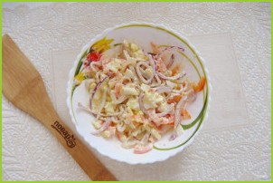 Салат с кальмарами и болгарским перцем - фото шаг 7