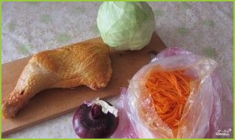 Салат с морковкой и курицей - фото шаг 1