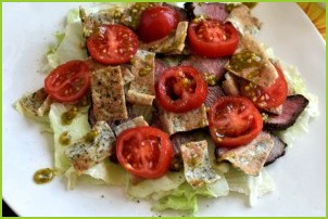 Салат с зеленым омлетом и говядиной гриль - фото шаг 6