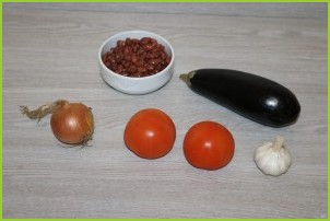 Салат с баклажанами и фасолью - фото шаг 1