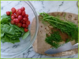 Салат с цветной капустой и помидорами - фото шаг 2