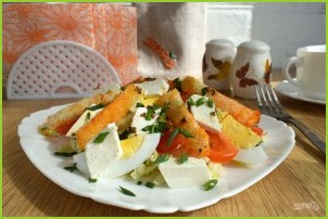 Салат с гренками и сыром - фото шаг 9