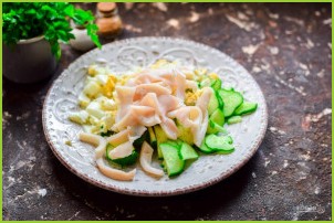 Салат с кальмаром и сметаной - фото шаг 4