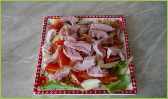 Салат с копченым мясом - фото шаг 7