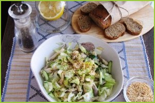 Салат с вешенками и огурцами - фото шаг 4