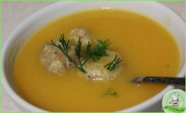 Суп-пюре с фрикадельками - фото шаг 1