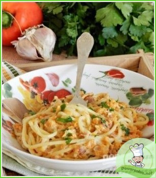 Спагетти в тыквенном соусе с беконом - фото шаг 10