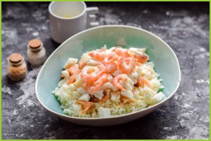 Салат с рисом и морепродуктами - фото шаг 5